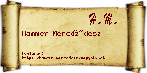 Hammer Mercédesz névjegykártya